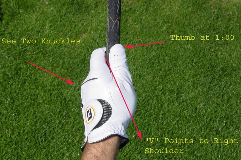 how to hold a left handed golf club